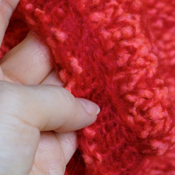 Saks VTG 60s Wool Sweater Mock Neck Boxy Fit Twee Mad Men 3/4 Sleeve Turtleneck - Picture 10 of 13